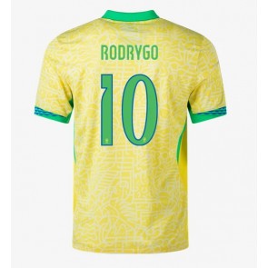 Brasilien Rodrygo Goes #10 Replika Hjemmebanetrøje Copa America 2024 Kortærmet